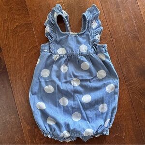 Carter's 12M White Polka Dot Romper
